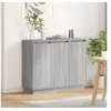 Image de Buffet gris Sonoma 90x32x75 cm avec LED en bois d ingénierie
