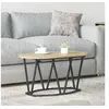 Image de Table basse en chêne Sonoma 80x40x40,5 cm en bois d ingénierie et métal