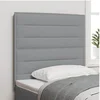Image de Tête de lit design lignes gris clair 90 cm en tissu 3337670