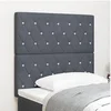 Image de Tête de lit tuftée avec boutons en cristal gris foncé 100 cm en velours 3337753