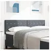 Image de Tête de Lit LED Capitonnée avec Cristaux Gris Foncé 72 cm Velours 3338060