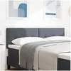 Image de Headboard LED Bouton Rembourrï¿½ Gris Foncï¿½ 80 cm Velours 3338143