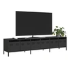 Image de Meuble TV noir 202x39x43,5 cm acier laminé à froid, banc TV, meuble métallique, meuble multimédia, buffet TV, meuble 3307149