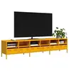 Image de Meuble TV jaune moutarde 202x39x43,5 cm acier laminé à froid, banc TV, meuble métallique, meuble multimédia, buffet 3307158
