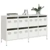 Image de Buffet blanc 135x39x73,5 cm acier laminé à froid