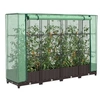 Image de Jardinière surélevée avec housse aspect rotin 160x40x123 cm