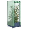 Image de Jardinière surélevée avec housse aspect rotin 40x40x123 cm, jardinière surélevée de jardin, bac à fleurs surélevé, 4015823