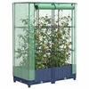 Image de Jardinière surélevée avec housse aspect rotin 80x40x123 cm, jardinière surélevée de jardin, bac à fleurs surélevé, 4015824
