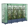 Image de Jardinière surélevée avec housse aspect rotin 160x40x123 cm