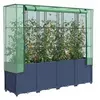 Image de Jardinière surélevée avec housse aspect rotin 160x40x153 cm