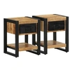 Image de Tables de chevet 2 pcs bois de manguier massif brut