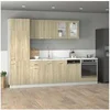 Image de Ensemble de 8 meubles de cuisine "Lyon" en chêne Sonoma 3307655