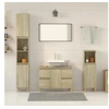 Image de Ensemble de meubles de salle de bain 3 pcs chêne sonoma, armoire de salle de bain, placard de salle de bain, meuble 3307671