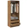 Image de Garde robe chêne artisanal 80x50x200 cm bois d ingénierie