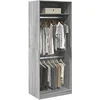 Image de Garde-robe sonoma gris 80x50x200 cm bois d'ingénierie, armoire de rangement, organisateur de garde-robe, armoire, 3307797