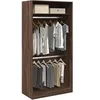 Image de Garde-robe chêne marron 100x50x200 cm bois d'ingénierie, armoire de rangement, organisateur de garde-robe, armoire, 3307807
