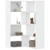 Image de Bibliothèque d angle à 4 niveaux blanc bois d ingénierie