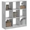 Image de Bibliothèque gris béton 102x32x108 cm bois d'ingénierie3307840