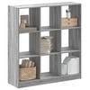 Image de Bibliothèque sonoma gris 102x32x108 cm bois d ingénierie