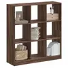 Image de Bibliothèque chêne marron 102x32x108 cm bois d ingénierie