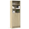 Image de Buffet haut LED chêne sonoma 69x32,5x200 cm bois d'ingénierie, armoire, armoire de rangement, buffet haut, armoire 3307907