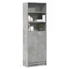 Image de Buffet haut avec LED gris béton 69x32,5x200cm bois d'ingénierie