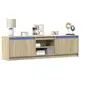 Image de Meuble TV avec LED chêne sonoma 180x34x50 cm bois d'ingénierie, Banc TV, Meuble hifi, Centre de divertissement, 3307914