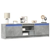 Image de Meuble TV avec LED gris béton 180x34x50 cm bois d'ingénierie, Banc TV, Meuble hifi, Centre de divertissement, Buffet 3307915