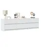 Image de Meuble TV avec LED blanc 180x34x50 cm bois d'ingénierie, support TV, meuble télé, meuble multimédia, banc TV, meuble hifi 3307926
