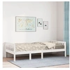 Image de Lit pour enfants sans matelas blanc 75x190cm bois de pin massif, lit simple, lit mi-hauteur, lit en bois, lit 855034