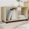 Image de Armoire à roulettes chêne sonoma 72x33x42,5cm bois d'ingénierie 853139