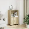 Image de Armoire à roulettes chêne sonoma 55x40x91 cm bois d'ingénierie, classeur, armoire de classement pour maison, classeur 853184