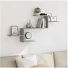 Image de Etagère murale gris béton 104x15x49 cm bois d'ingénierie 853203