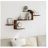 Image de Etagère murale chêne fumé 104x15x49 cm bois d'ingénierie 853204