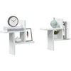 Image de Etagères murales 2 pcs blanc 38x12x38 cm bois d'ingénierie 853245