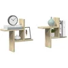 Image de Etagères murales 2pcs chêne sonoma 38x12x38cm bois d'ingénierie 853247