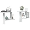 Image de Etagères murales 2 pcs blanc 50x12x50 cm bois d'ingénierie 853254