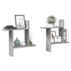 Image de Etagères murales 2pcs sonoma gris 50x12x50 cm bois d'ingénierie 853259