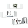 Image de Etagères murales 3 pcs blanc 58x18x18 cm bois d'ingénierie 853281