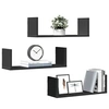 Image de Etagères murales 3 pcs noir 58x18x18 cm bois d'ingénierie 853282