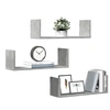 Image de Etagères murales 3 pcs gris béton 58x18x18 cm bois d'ingénierie 853284