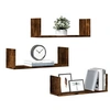 Image de Etagères murales 3 pcs chêne fumé 58x18x18 cm bois d'ingénierie 853285