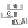 Image de Etagères murales 3 pcs sonoma gris 58x18x18 cm bois ingénierie 853286