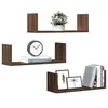Image de Etagères murales 3pcs chêne marron 58x18x18cm bois d'ingénierie 853287