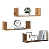 Image de Etagères murales 3 pcs vieux bois 58x18x18 cm bois d'ingénierie 853288