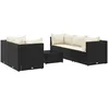 Image de Salon de jardin modulable noir resine 6 personnes 63 x 63 x 57.5 cm 6 pieces