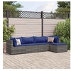 Image de Gris resine tressee salon de jardin modulable 5 pieces 63 x 63 x 57.5