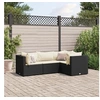 Image de Salon de jardin modulable noir 4 pieces rotin x 63 x 57.5