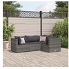 Image de Salon de jardin modulable resine tressee gris 4 pieces 63 x 63 x 57.5