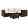 Image de Resine tressee 5 pieces salon de jardin modulable marron 63 x 63 x 57.5